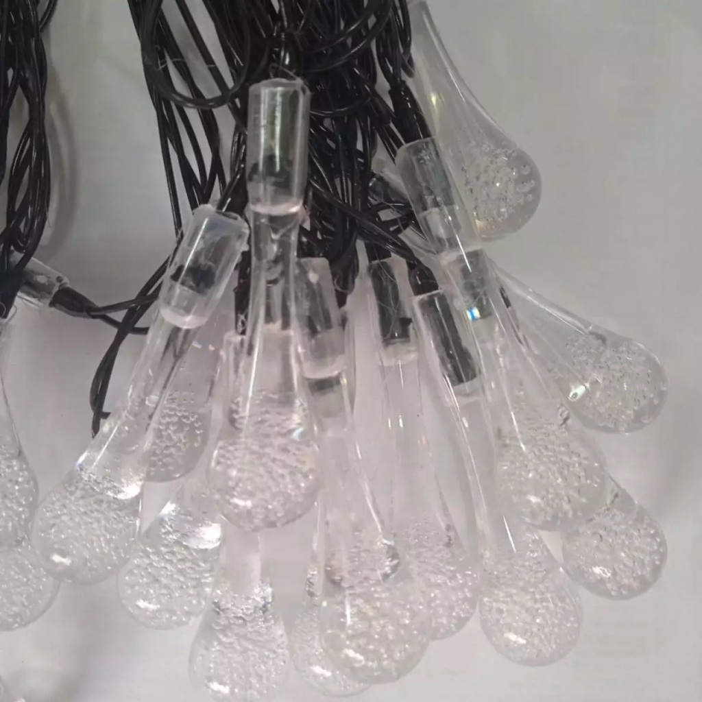 Đèn led  dây chớp nháy pha lê hình giọt nước 10m nhiều màu chất lượng dùng trang trí .