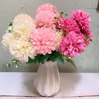 cành hoa Binh Bông lụa 7 bông ,điểm hoa lụa ,hoa sáp ,cắm bình siêu xinh