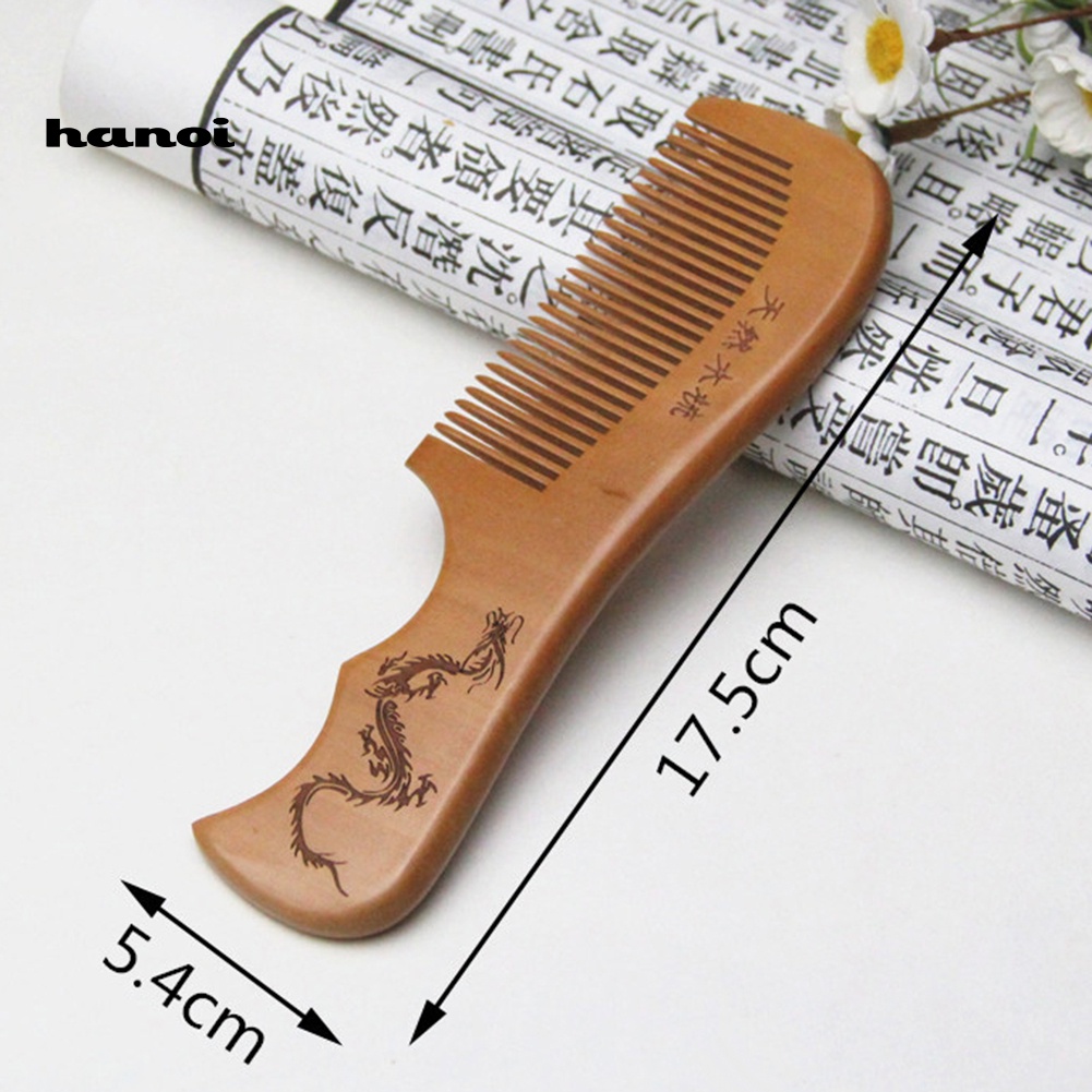 Lược Gỗ Đào Chải Tóc Massage Chống Tĩnh Điện