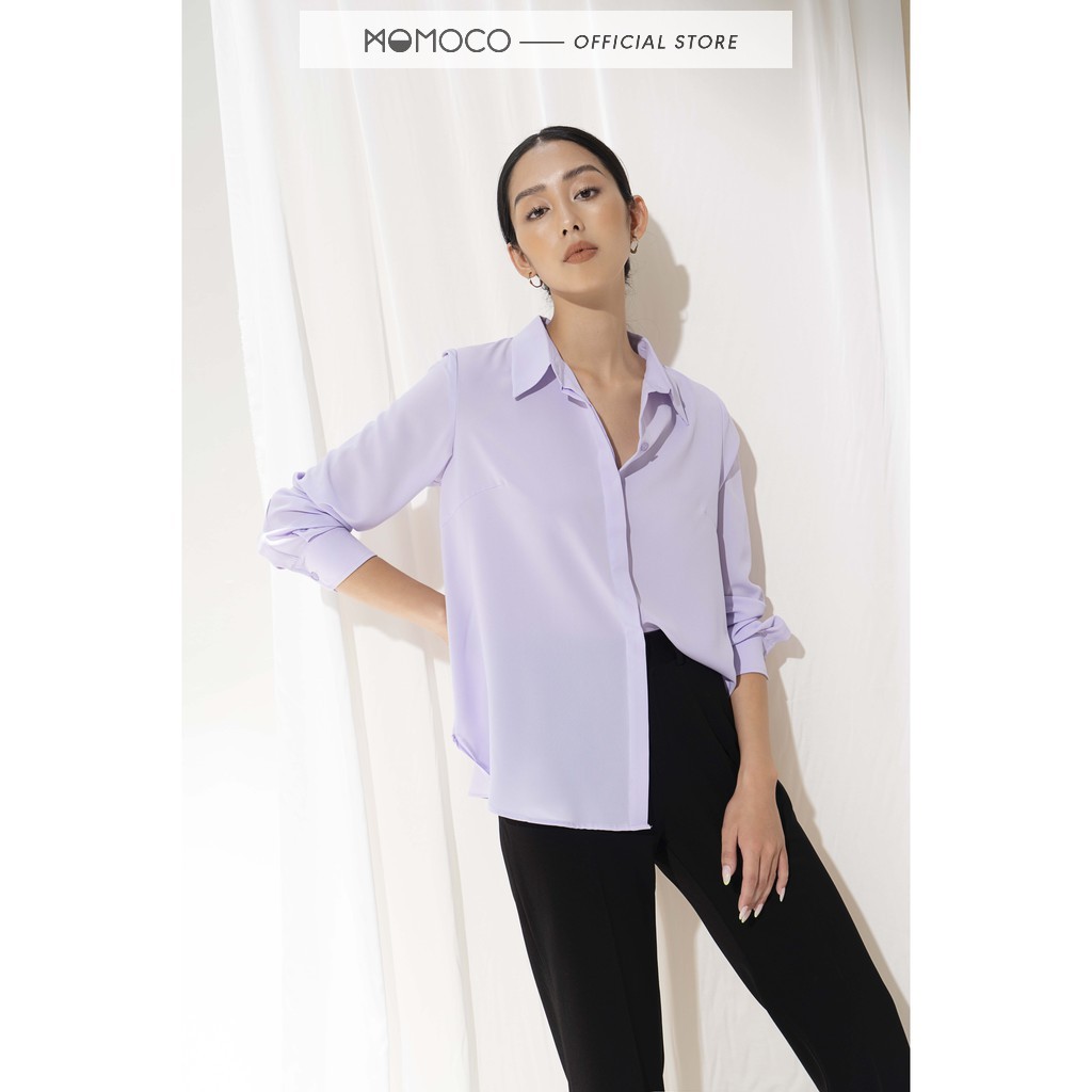Áo Sơ Mi Nữ Dài Tay MOMOCO  Chất Cát M2611