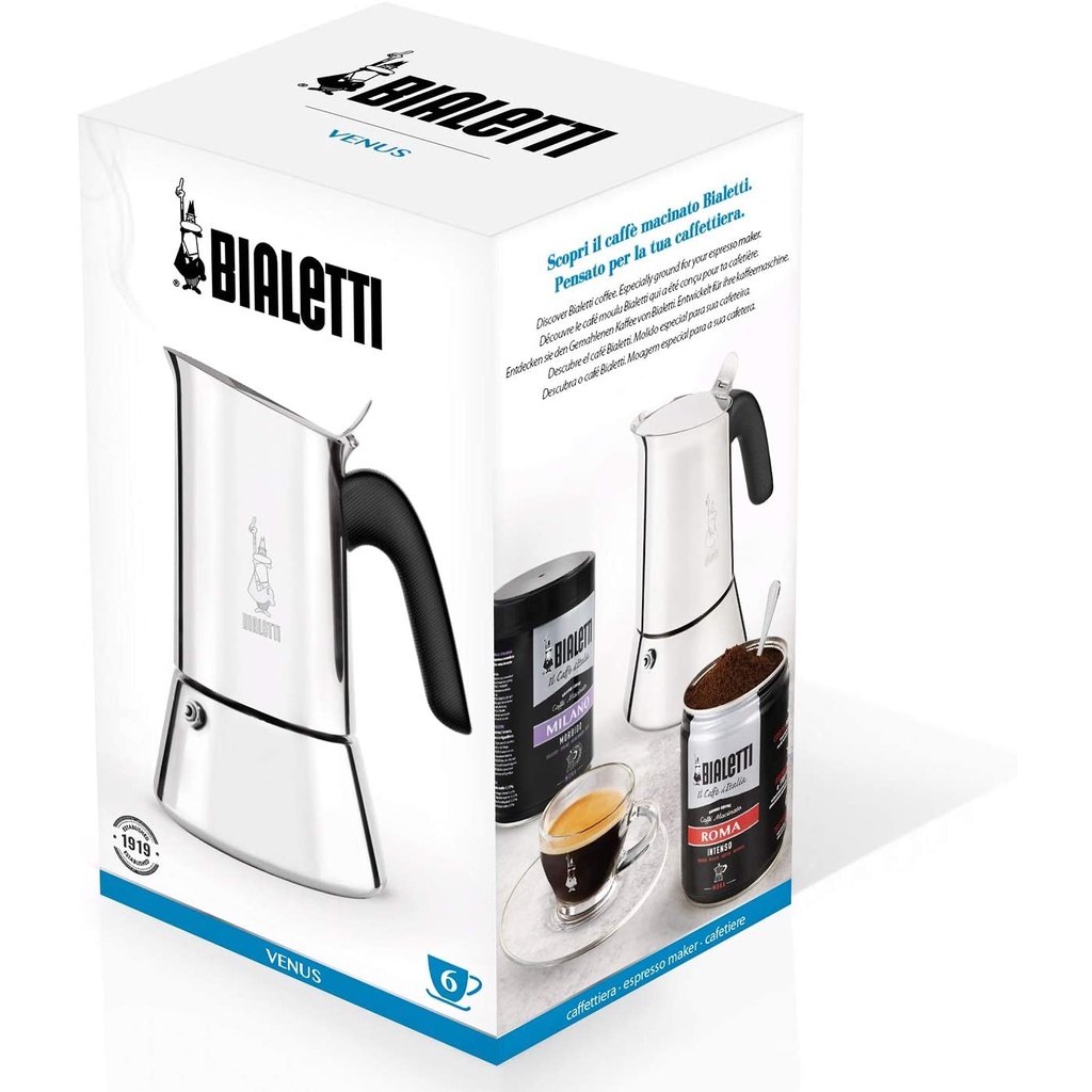 Ấm pha cafe Ý  Bialetti Venus New  dùng được trên bếp từ
