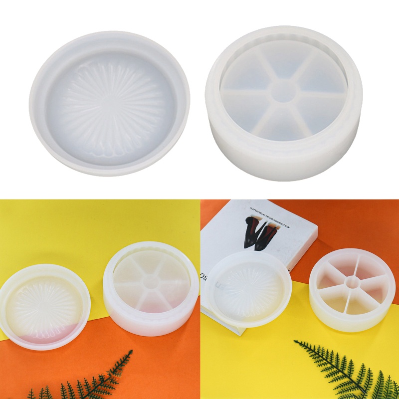 Khuôn Tròn Nhiều Ngăn Làm Trang Sức Chất Liệu Nhựa Resin