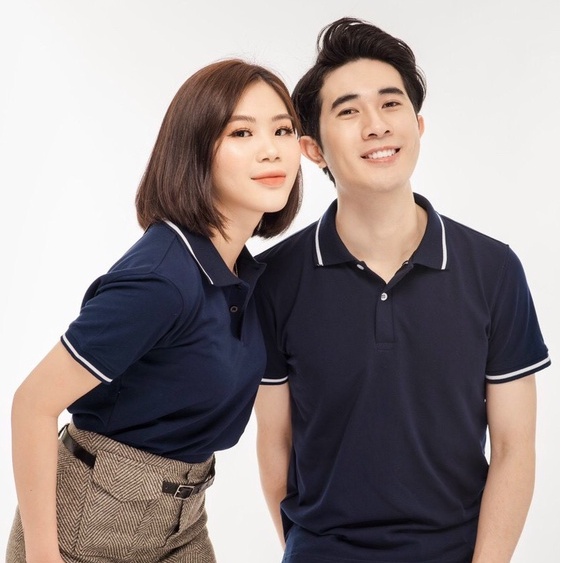 Áo polo nữ nam unisex có cổ phối viền đẹp, vải mềm, co giãn, mặc siêu mát E2