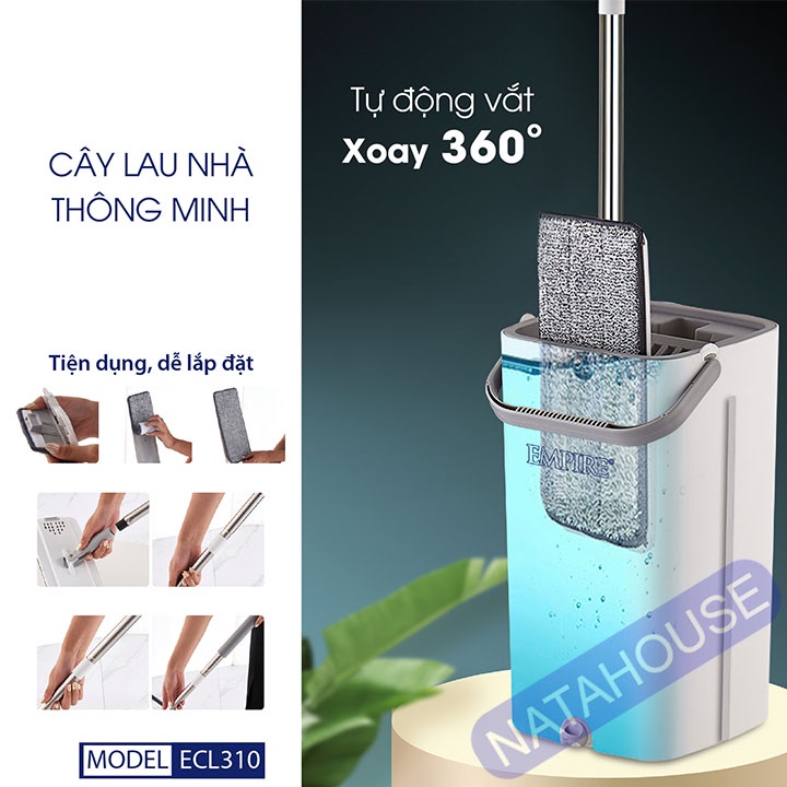 Bông Lau Nhà Chữ Nhật 38cm x 12cm Miếng Vải Lau Nhà Sợi Microfiber loại lớn