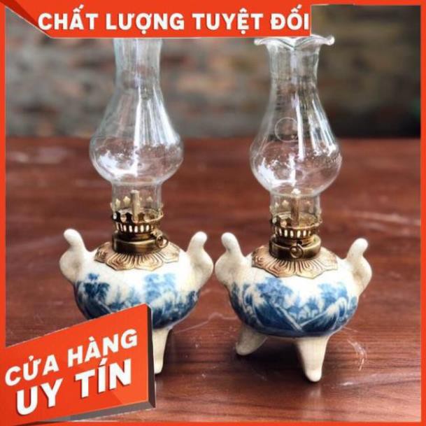 Siêu Sale - Giá hủy diệt -  Đèn thờ dầu men rạn cao cấp Bát Tràng