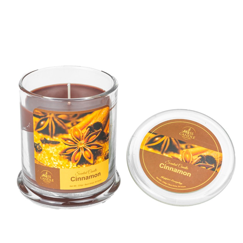 Hũ nến thơm Miss Candle NQM3414 Cinnamon (Hương quế)