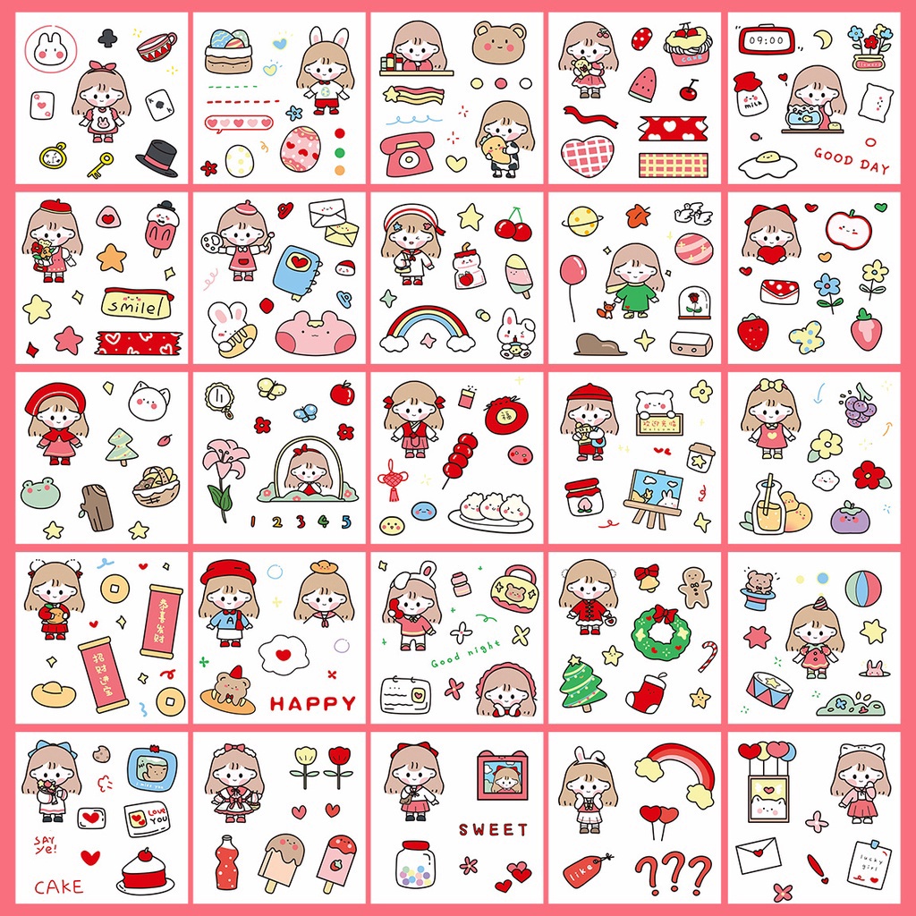 Sticker Miếng Dán Hoạt Hình Cute