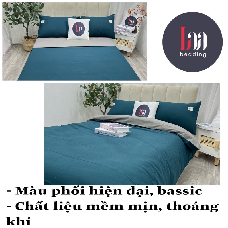 Bộ chăn ga cotton Tici cao cấp phong cách Hàn Quốc đủ size đủ màu (không kèm ruột)