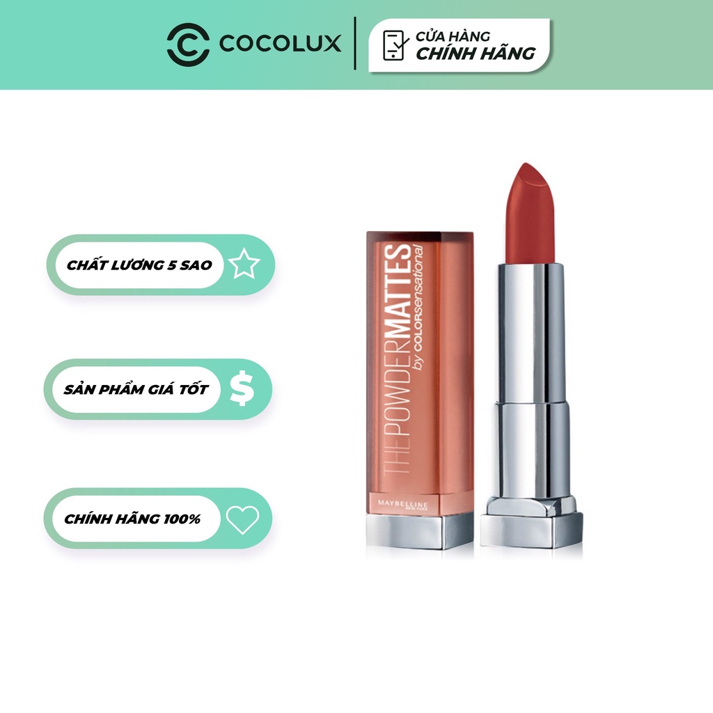 Son lì Maybelline Creamy Mattes MNU 09 Chili Nude COCOLUX