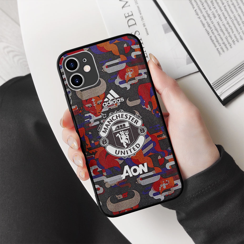 Ốp lưng dẻo Manchester united logo 5 pro 13 11 12 promax 7 8 plus xs X Xr RED20210059