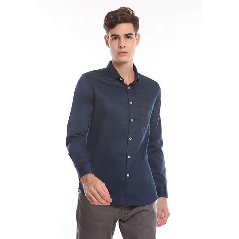 Moc SLIM FIT VERISH BESTBUY-NAVY Áo sơ mi nam dài tay