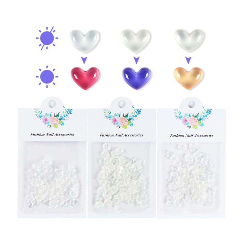Hạt Pha Lê Trái Tim 3d Đính Móng Nghệ Thuật Charms