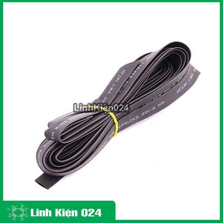 Bộ 5 Gen Co Nhiệt, Mỗi Ống Dài 1m ( Đen ) Đường Kính 1/1.5/2/2.5/3/4/5/6/7/8/10/12mm