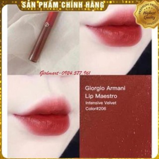 [ CAM KẾT]Son Kem Giorgio Armani Lip Maestro Liquid Lipstick - 206 Cedar