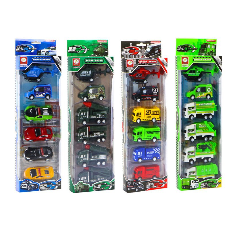 Bộ 6 món ô tô đồ chơi máy bay chạy đà cho bé - Đồ chơi mô phỏng sưu tập RF300 33 2
