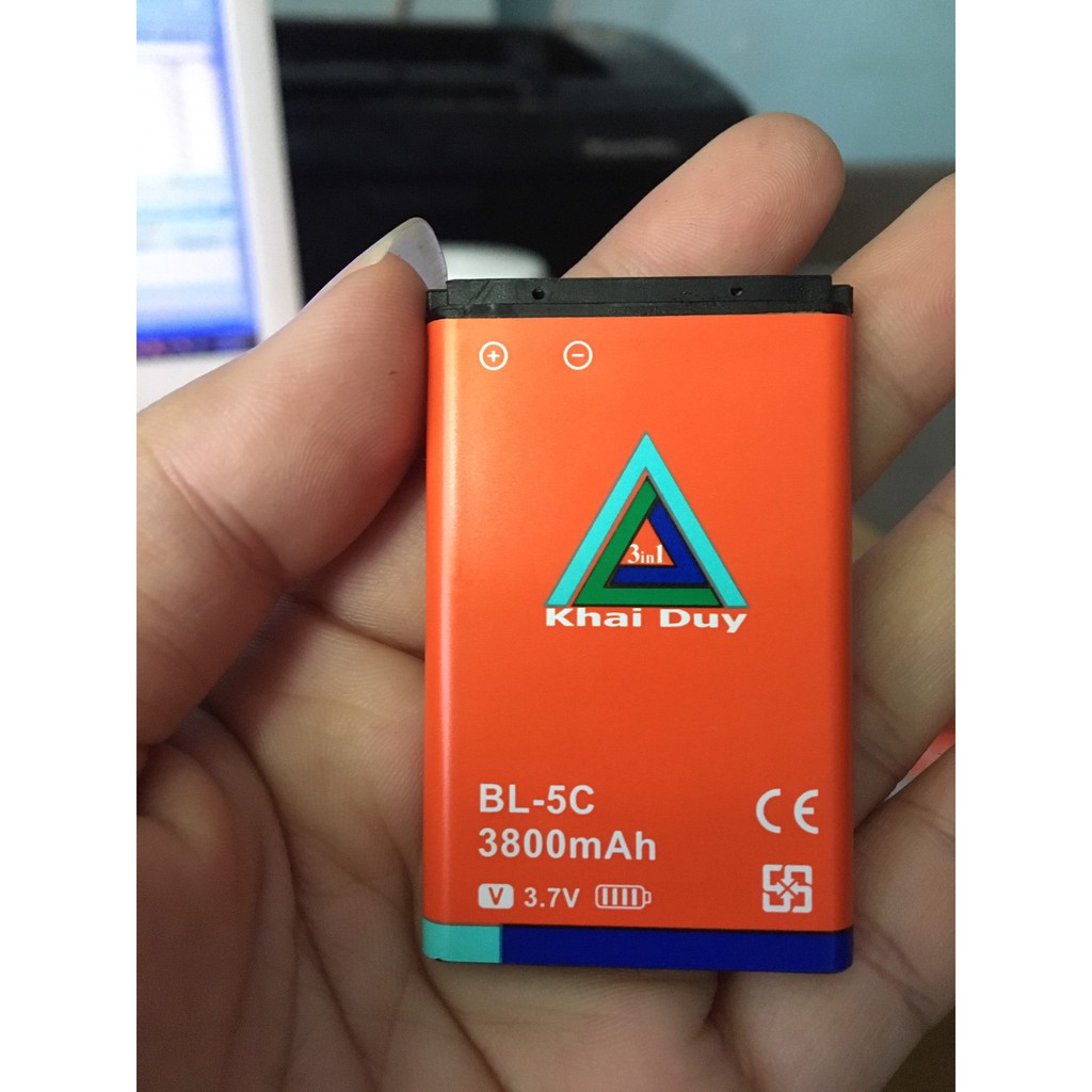 Pin BL 5c Dung Lượng 3800mah Chính Hãng Khai Duy Dùng Cho Điện Thoại 5 Ngày Trở Lên