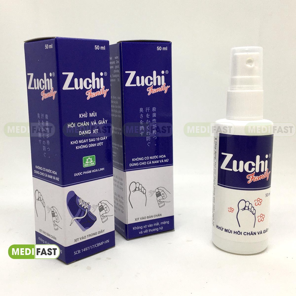 Zuchi giày - xịt khử mùi hôi chân, hôi giày