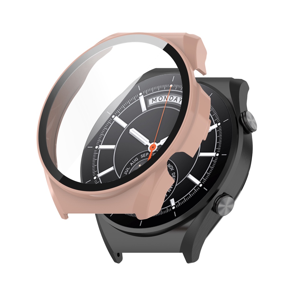 Ốp Nhựa Cứng + Kính Cường Lực Bảo Vệ Mặt Đồng Hồ Xiaomi Watch S1