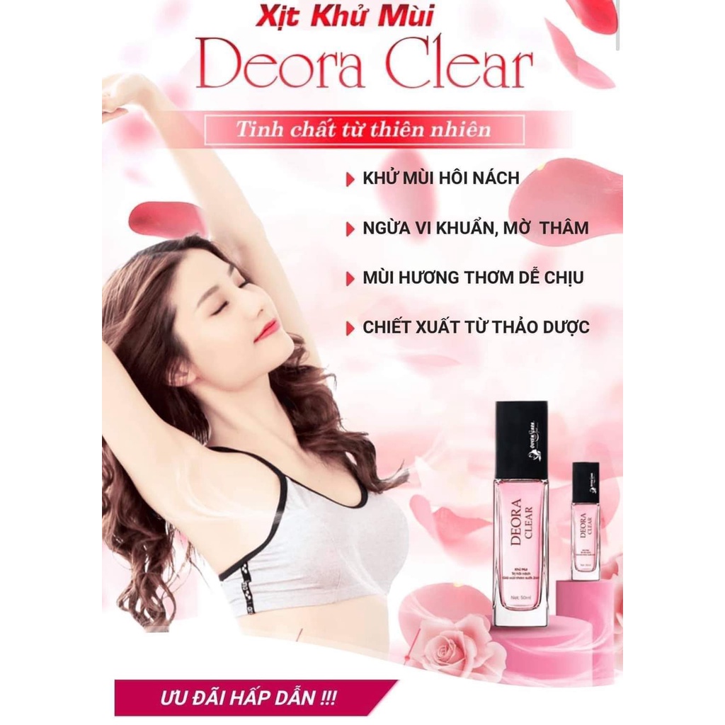 Xịt Khử Mùi Hôi Nách Deora Clear