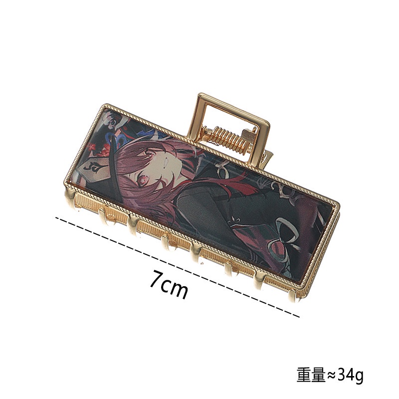 Kẹp tóc hình cá mập bằng kim loại dùng hóa trang