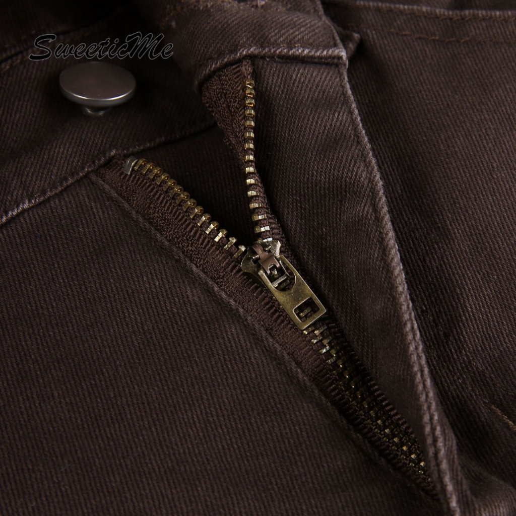 Quần Jeans Dài Lưng Cao Dáng Ôm Thời Trang Mới Cho Nữ