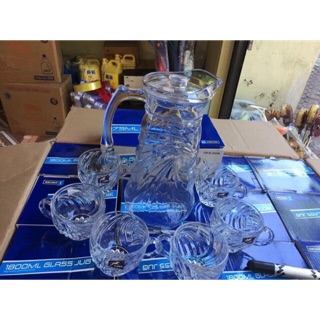 Bộ bình + 6 cốc thủy tinh