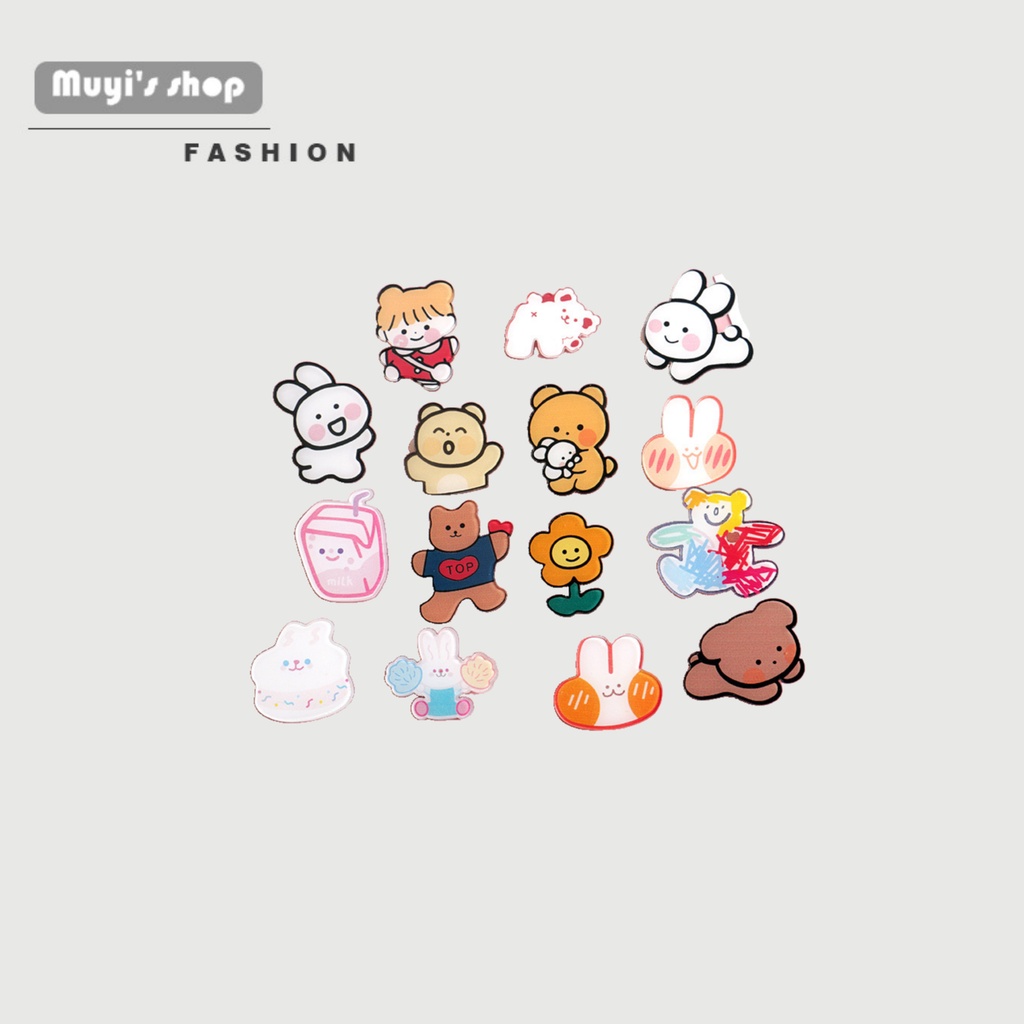 Ghim cài trang trí thiết kế hoạt hình xinh xắn dễ thương