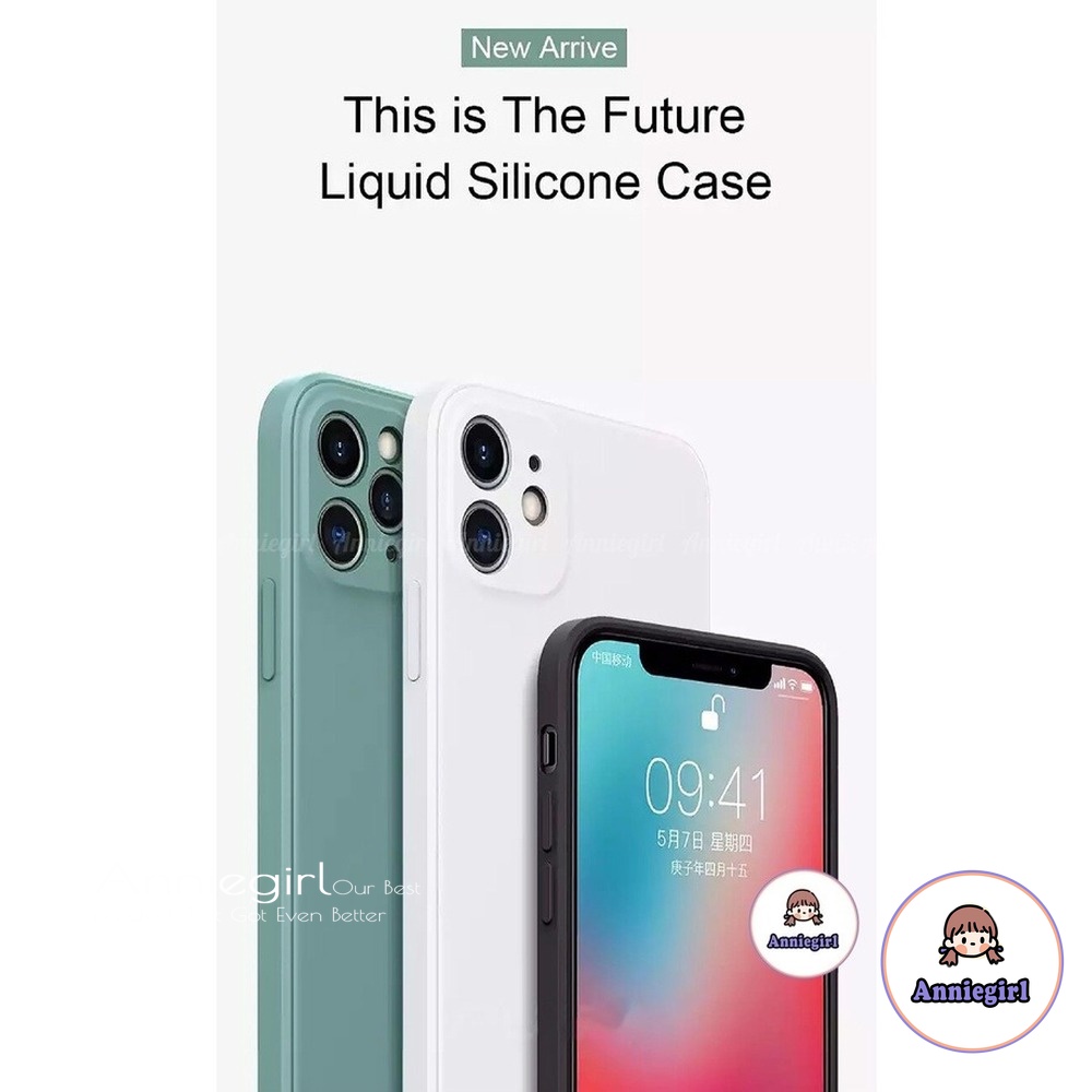 Ốp điện thoại silicon mềm dáng vuông màu trơn bảo vệ camera cho iPhone 12 11 Pro Max X Xs Max XR 6 8 7 Plus SE 2020