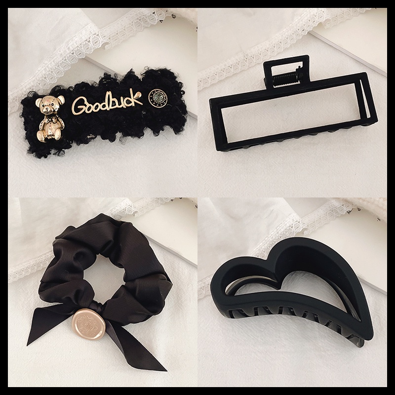 Dây Buộc Tóc Màu Đen Thời Trang Hàn Quốc