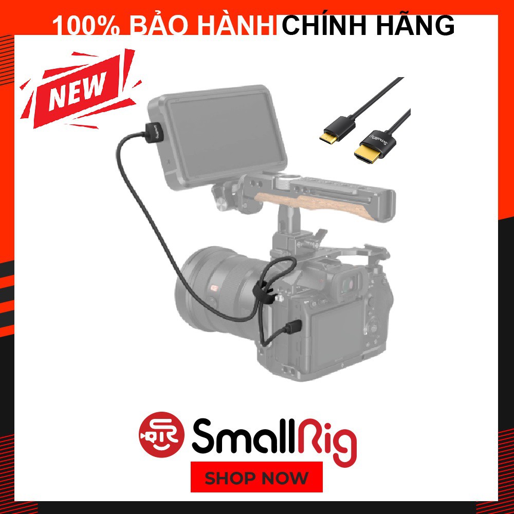 Cáp HDMI 4K Ultra hỗ trợ Máy ảnh giao diện loại HDMI-C và màn hình giao diện loại HDMI-A - Smallrig 3040/3041