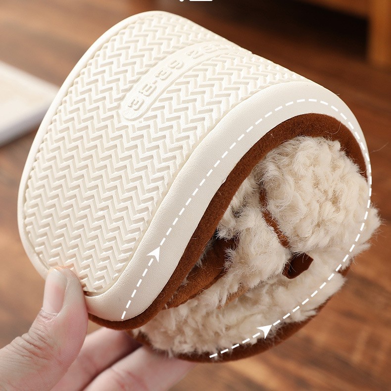 (Dép đôi) Dép bông đi trong nhà mùa đông cao cấp Oxford Luxury Home Slippers, bông xù, đế dẻo chống trượt