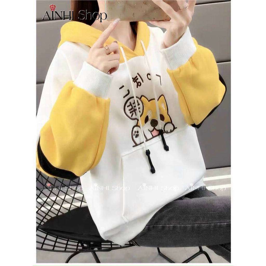 Áo Hoodie ❤️FREESHIP❤️ Áo Khoác Hoodie Nữ (Cún Dễ Thương) Vải Nỉ Nhiều Màu - Áo Hoodie Free Size Dưới 60KG | BigBuy360 - bigbuy360.vn