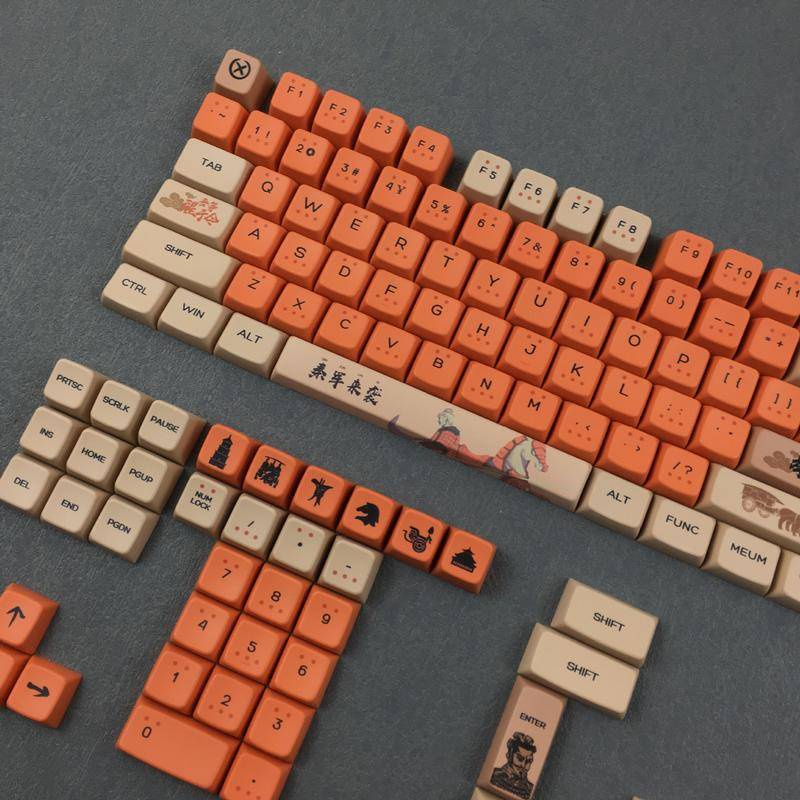 Bàn Phím Cơ Terracotta Warriors Keycap 134 Phím R5 SDA Chất Lượng Cao SDA Profile Mechanical Keyboard Sublimation Pbt Mechanical Keyboard Customization
