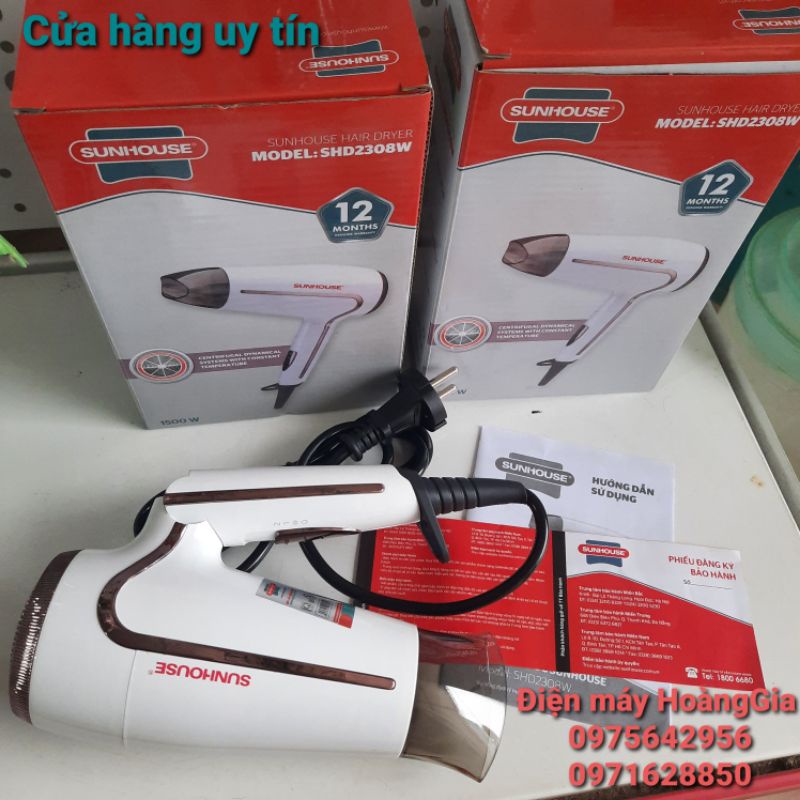 Sấy tóc Sunhouse SHD2308 cao cấp. Hàng chính hãng. Bảo hành 12 tháng.