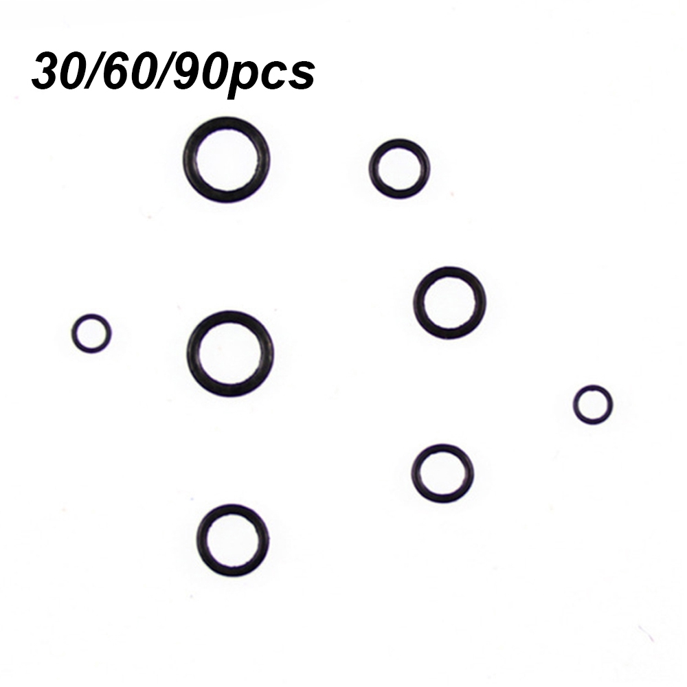 MUVAKO Set 30/60/90 Vòng Kim Loại 2mm 3.2mm 3.7mm 4.4mm 5.3mm Chuyên Dụng Cho Câu Cá