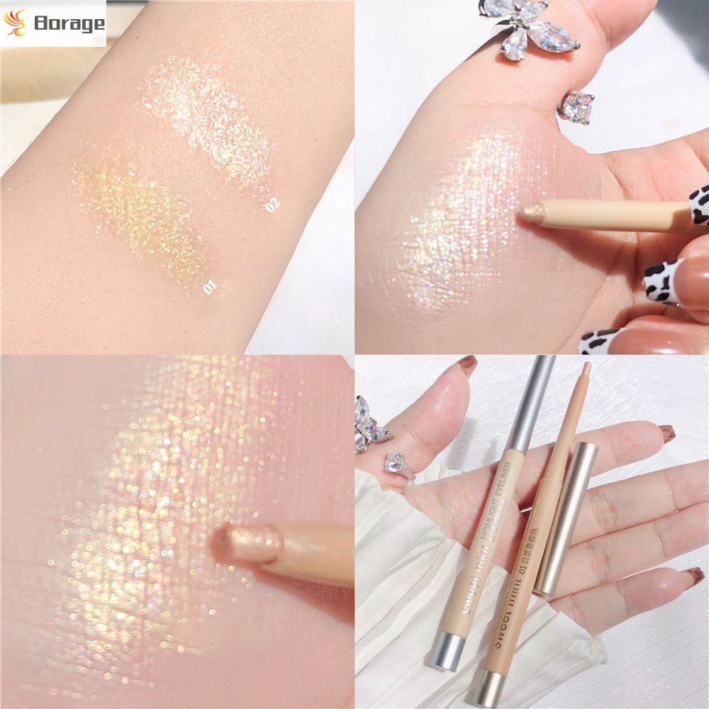 [Hàng mới về] Bút kẻ mắt BORAGE màu lì và ánh ngọc trai kết hợp trang điểm bắt sáng kháng nước