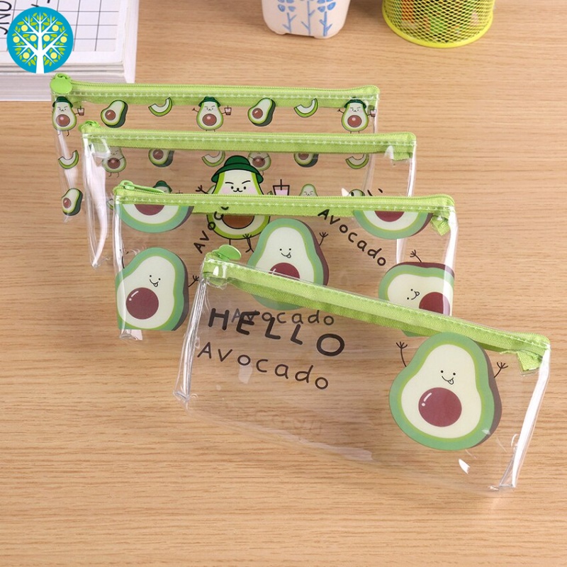 1 túi đựng bút hình quả bơ Estojo Escolar