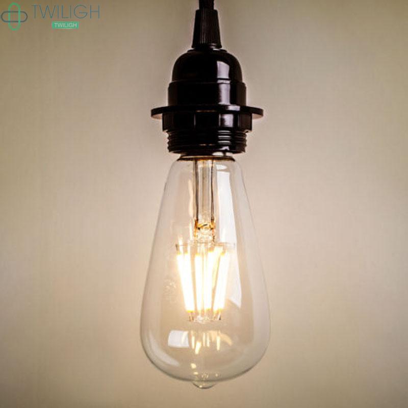Bóng đèn LED phong cách Edison dạng dây tóc 2W-8W ST64 E27