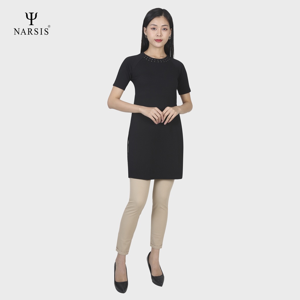 Áo dài nữ 3D Narsis L7092 màu đen