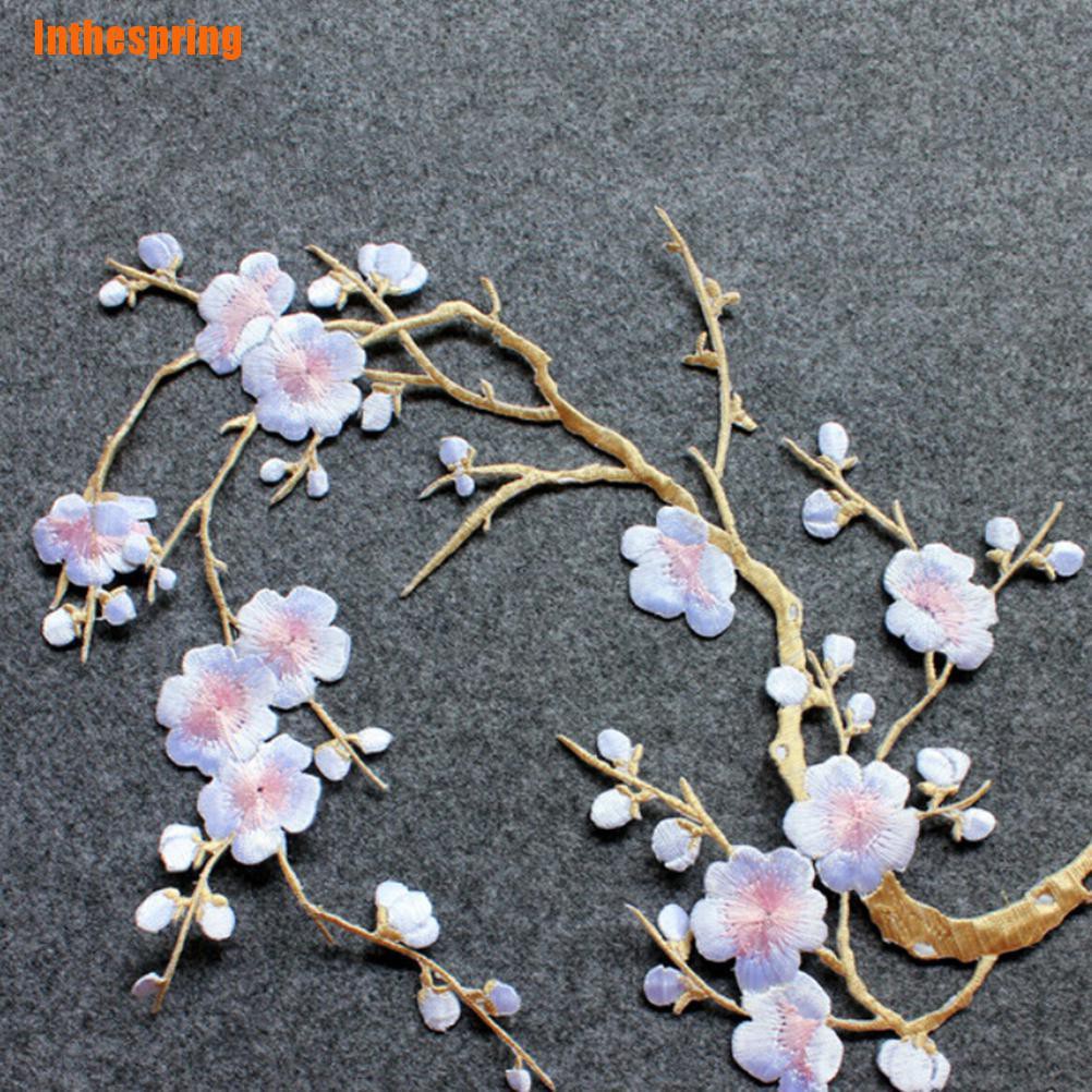 Sticker Ủi Thêu Hình Hoa Đào Thanh Lịch