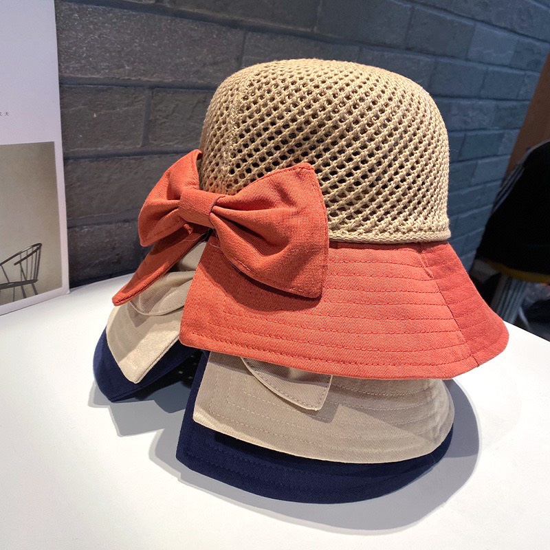 Mũ Tiểu Thư Rộng Vành Đi Biển Thời Trang - Nón Rộng Vành Đính Nơ Siêu Hot 2022 (M6)