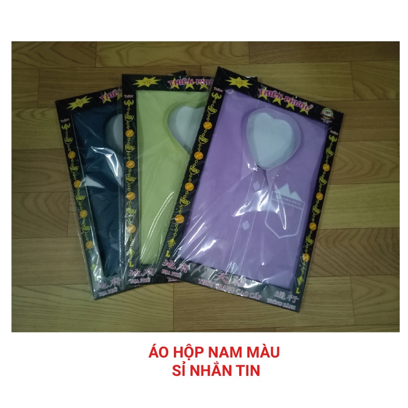 Áo Hộp NAM SƠ MI MÀU/ÁO NAM SƠ MI SỌC VÀNG MÃ - Đồ Cúng Giá Rẻ Sỉ Lẻ