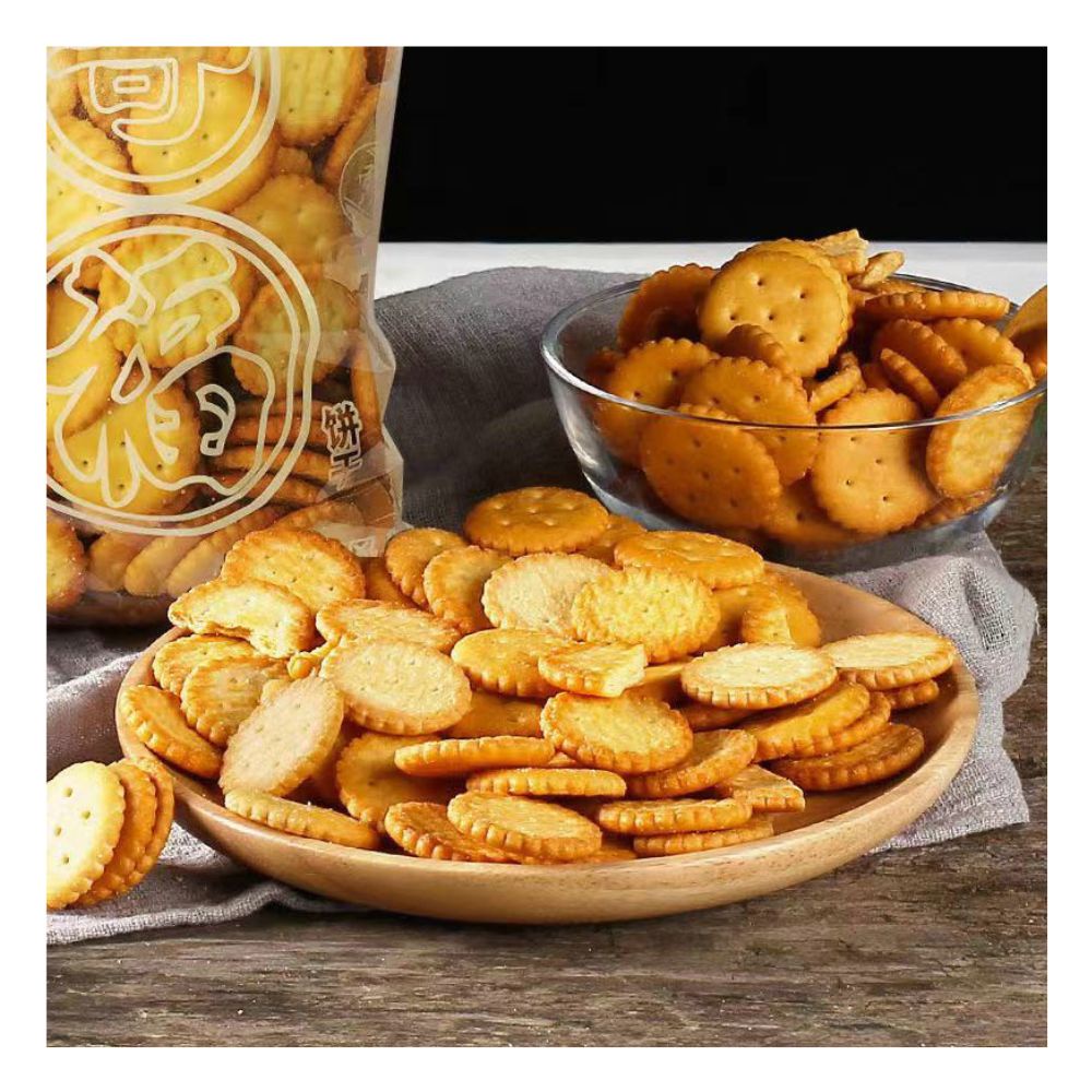 Bánh Quy Mặn Zirt Tròn Dùng Ăn vặt Làm Bánh Gói 250gr