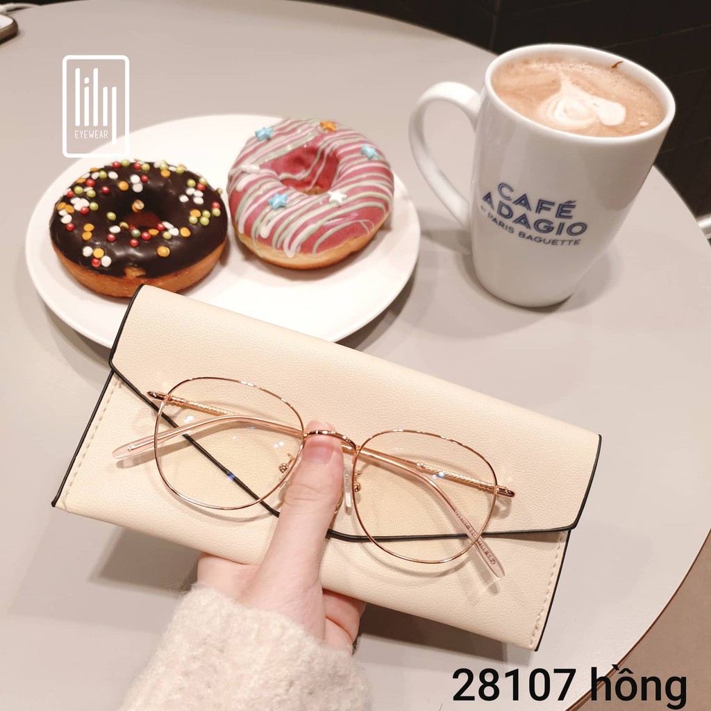 Gọng kính cận nam nữ Lilyeyewear chất liệu kim loại phụ kiện thời trang 28107 | BigBuy360 - bigbuy360.vn