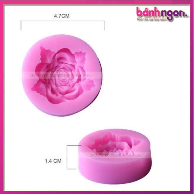 Khuôn 4D silicon hoa hồng đơn