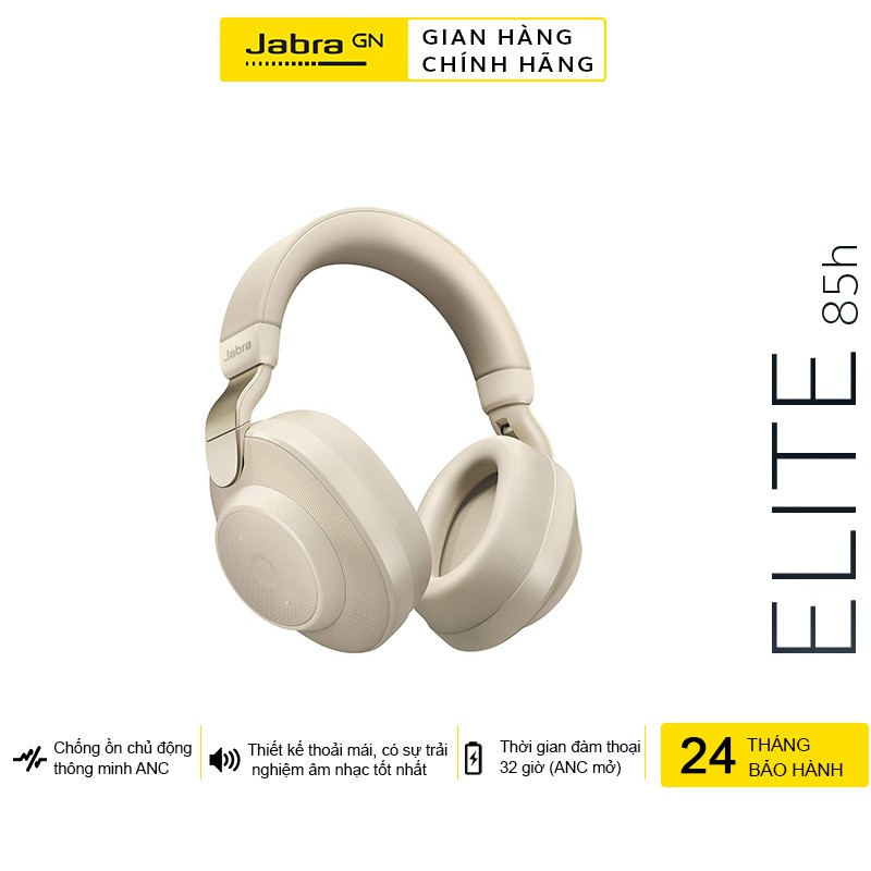 [Mã 2404EL10K giảm 10K đơn 20K] Tai Nghe Không Dây, Bluetooth Chụp Tai On-ear Jabra Elite 85h - Hàng Chính Hãng