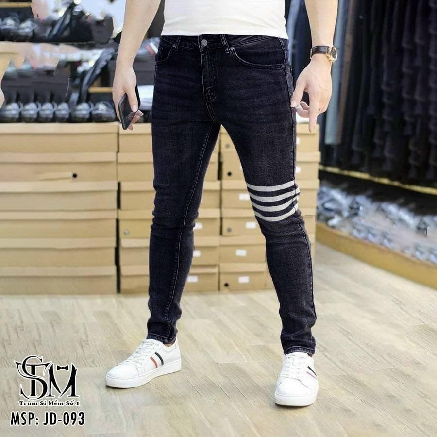 Quần jean dài nam HALLA quần bò co dãn wash trẻ trung phong cách