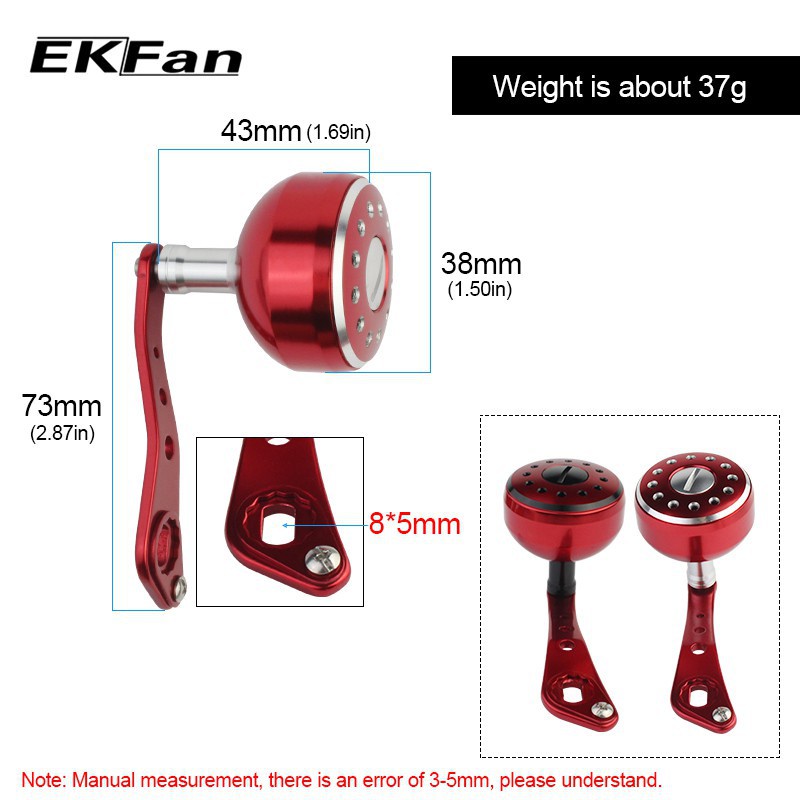 EKFAN DAIWA SHIMANO 1 Tay Quay Máy Câu Cá Bằng Hợp Kim Nhômbi