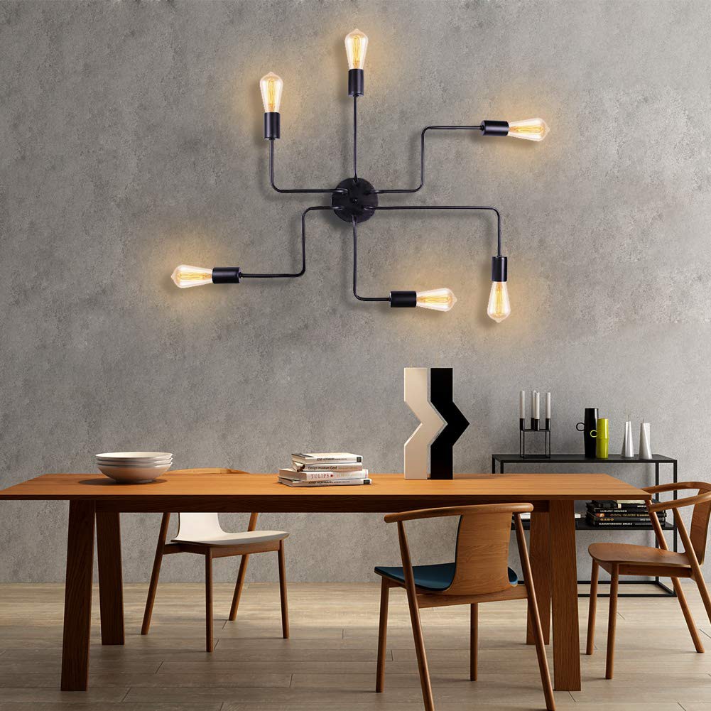 Phong cách Mỹ loft retro Lamp chi nhánh Chandelier Vintage mặt dây đèn trần