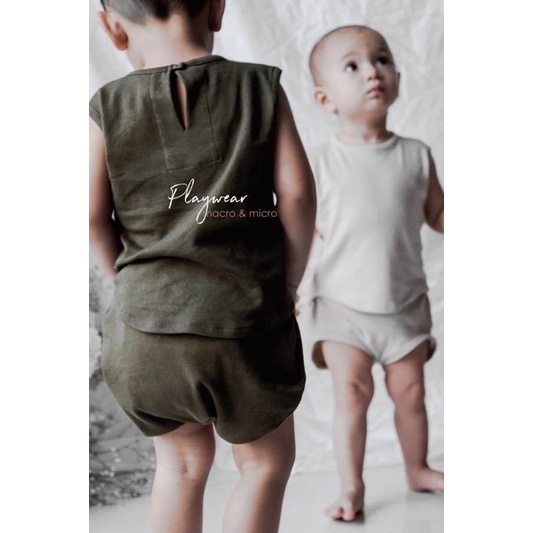 Bộ Playwear Ba Lỗ Macro &amp; Micro (Đồ Bộ Unisex)